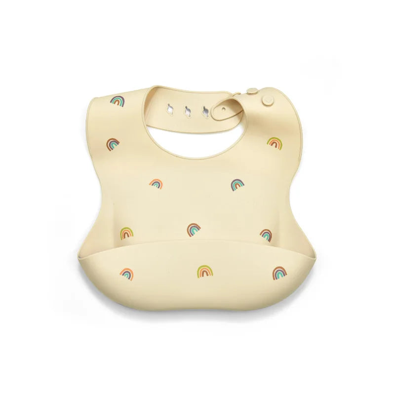 Baby Silicone Bib Waterproof Infant Bibs Fashionable Newborn Feeding Cloth Toddle Bibs Adjustable Saliva Towel For Boys Girls - Thrive & Baby