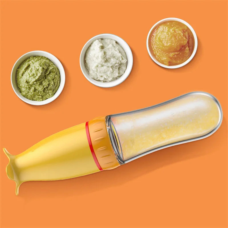 Safe Useful Silicone Baby Bottle With Spoon Food Supplement Rice Cereal Bottles Squeeze Spoon Milk Feeding Bottle Cup - Thrive & Baby