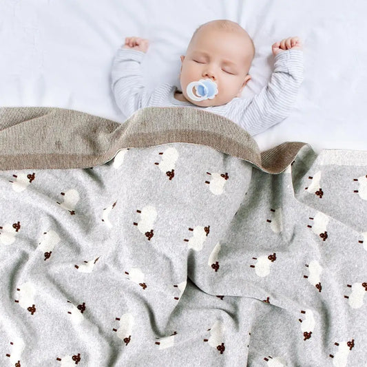Knitted Baby Swaddle Blanket - Thrive & Baby
