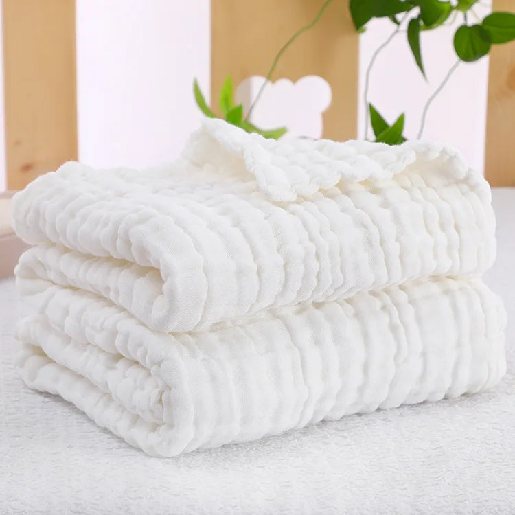 Organic Cotton Blanket Newborn Baby Stuff Muslin Swaddle Wrap  Bedding Receiving Blankets Soft 6 Layer Gauze Sleeping Bath Towel - Thrive & Baby