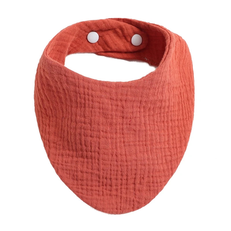 Baby Bibs Organic Cotton Muslin Scarf Burp with for Triangle Gauze Water Absorb Bandana for Boys Girls - Thrive & Baby