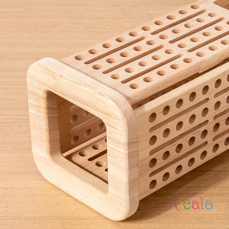 Montessori Game Wooden Stick Tower Toy With Sticks Dice Motor Skills Development Stick Counting Math Educational Toy For Kids - Thrive & Baby