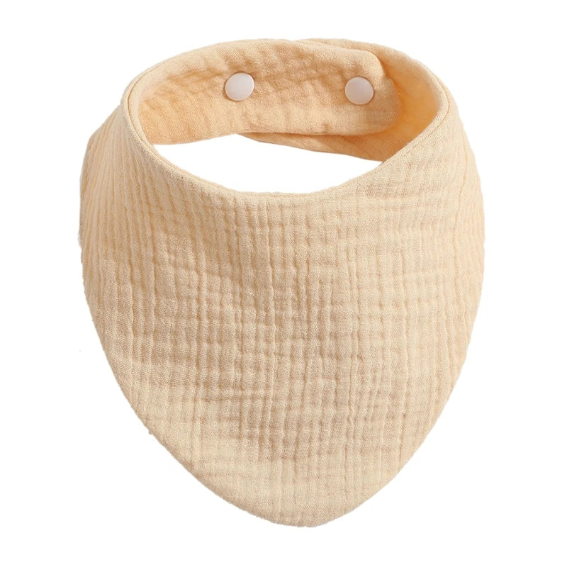Baby Bibs Organic Cotton Muslin Scarf Burp with for Triangle Gauze Water Absorb Bandana for Boys Girls - Thrive & Baby