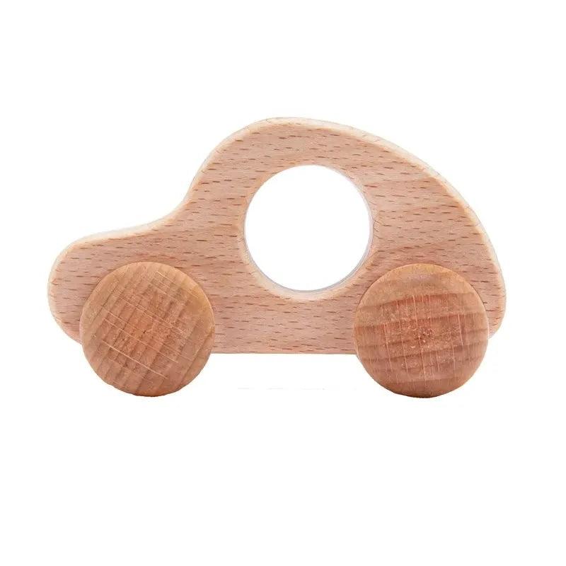 Baby Wooden Car Wooden Child Block For Babies BPA Free Organic Beech Animal Shape Baby Toy  Car Montessori Toys  Handmade Crafts - Thrive & Baby