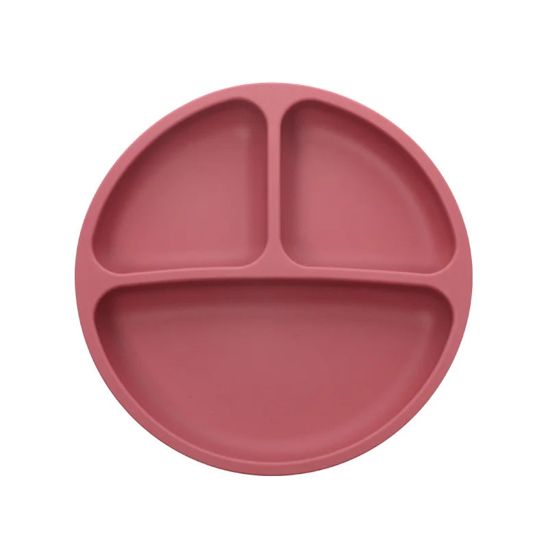 Baby Silicone Suction Cup Bowl Cute Bear Design Macaron Color 100% Food Grade Silicone BPA Free Double plate design for meals - Thrive & Baby
