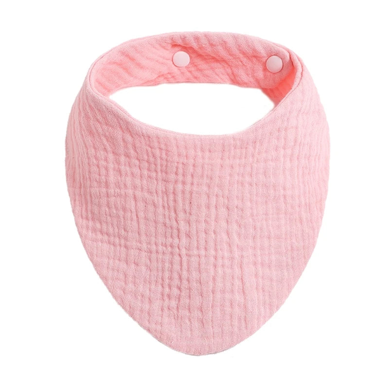 Baby Bibs Organic Cotton Muslin Scarf Burp with for Triangle Gauze Water Absorb Bandana for Boys Girls - Thrive & Baby