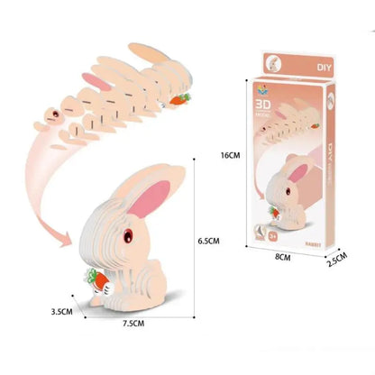 Montessori Educational Toy Set, DIY 3D Paper Model Assembly Animal Puzzle, Exciting Learning Play for Boys and Girls - Thrive & Baby