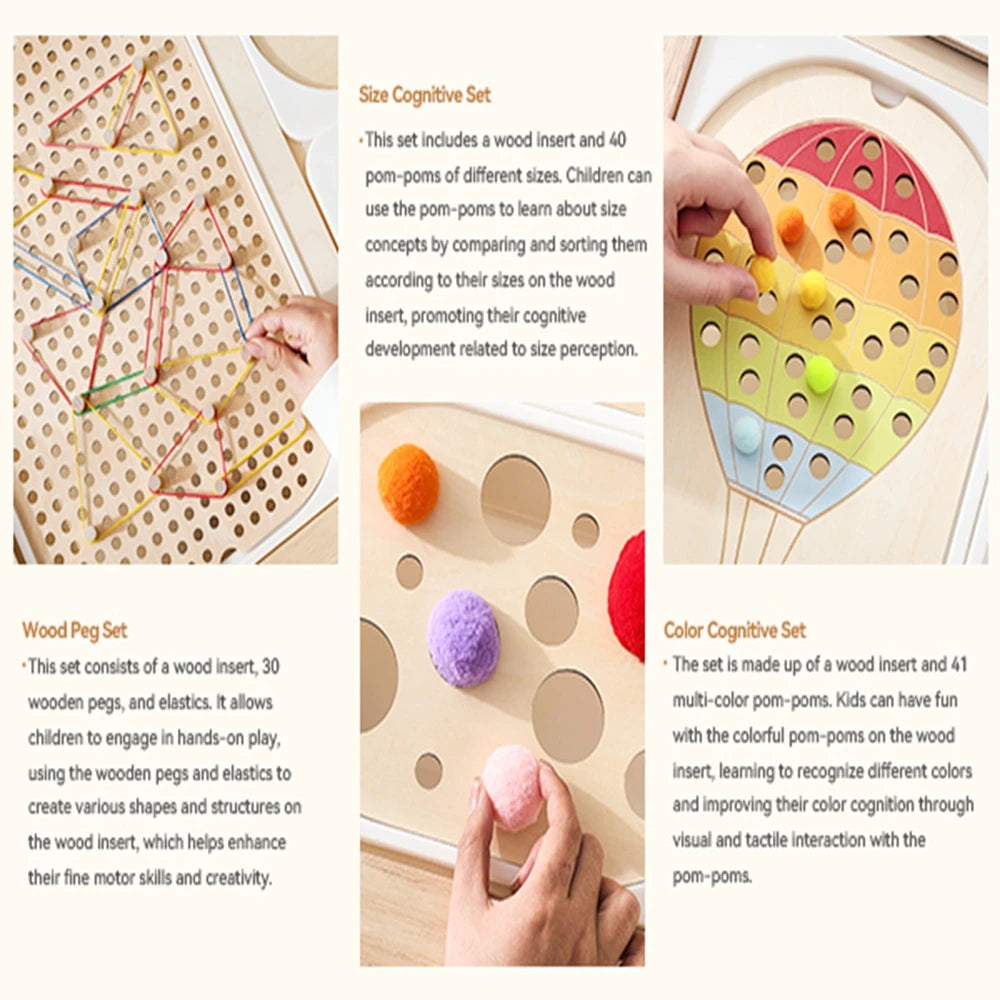 Montessori Sensory Tray Board Game,Early Educational Toys for Children Fine Motor skill Training Toys Sort Sensory Baby Toy Gift - Thrive & Baby