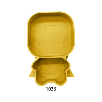 Baby Silicone Suction Cup Bowl Cute Bear Design Macaron Color 100% Food Grade Silicone BPA Free Double plate design for meals - Thrive & Baby