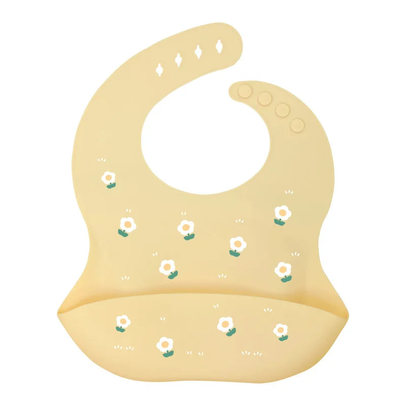 Baby Silicone Bib Waterproof Infant Bibs Fashionable Newborn Feeding Cloth Toddle Bibs Adjustable Saliva Towel For Boys Girls - Thrive & Baby