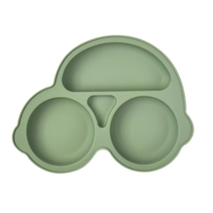 Baby Silicone Suction Cup Bowl Cute Bear Design Macaron Color 100% Food Grade Silicone BPA Free Double plate design for meals - Thrive & Baby