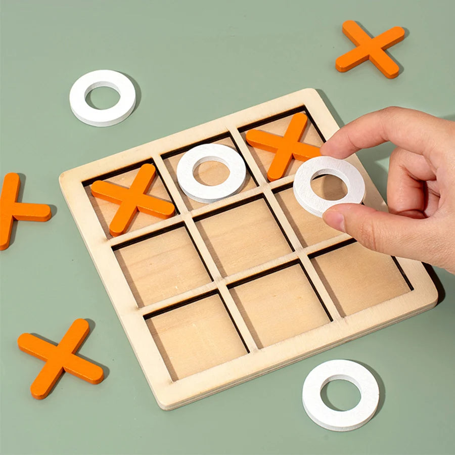 Montessori Play Game Wooden Toy Mini Chess Interaction Puzzle Training Brain Learing Early Educational Toys For Children Kids - Thrive & Baby