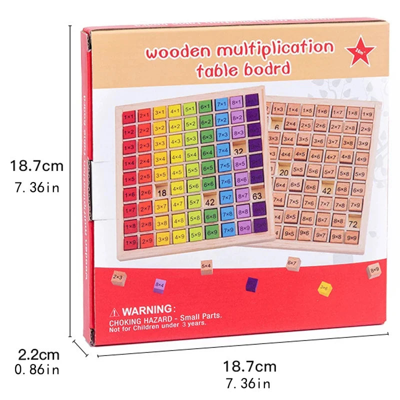 Montessori Educational Wooden Math Toys For Kids Children Baby Toys 99 Multiplication Table Math Arithmetic Teaching Aids - Thrive & Baby