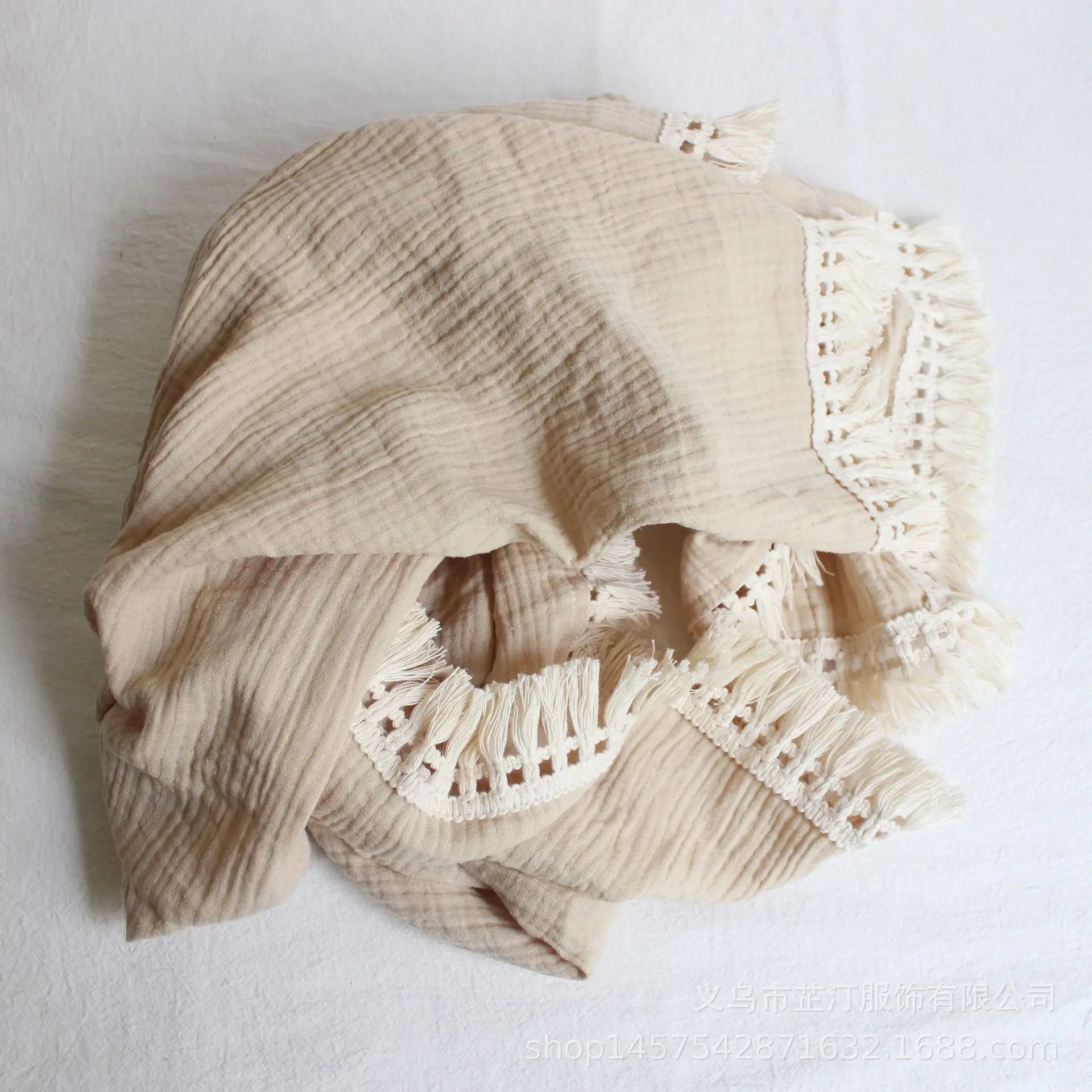 Organic Baby Blankets Muslin Swaddle For Newborn Fringe Double Layer Cotton Summer Blanket Bed Comforter Infant Baby Stuff Bebe - Thrive & Baby