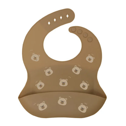 Baby Silicone Bib Waterproof Infant Bibs Fashionable Newborn Feeding Cloth Toddle Bibs Adjustable Saliva Towel For Boys Girls - Thrive & Baby