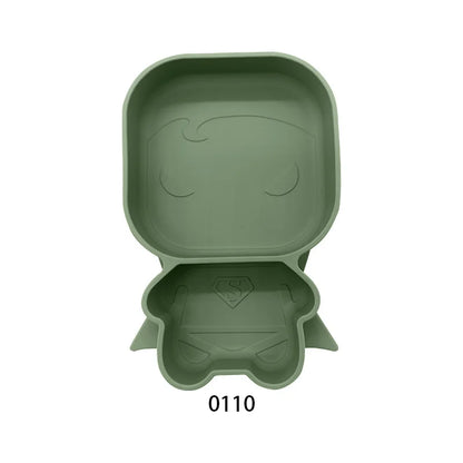 Baby Silicone Suction Cup Bowl Cute Bear Design Macaron Color 100% Food Grade Silicone BPA Free Double plate design for meals - Thrive & Baby