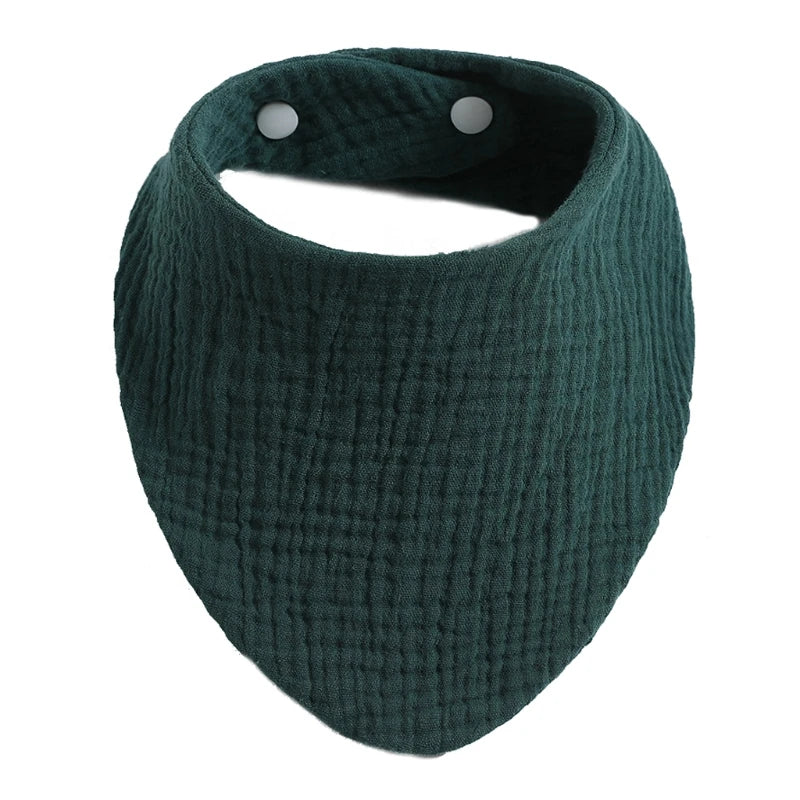 Baby Bibs Organic Cotton Muslin Scarf Burp with for Triangle Gauze Water Absorb Bandana for Boys Girls - Thrive & Baby