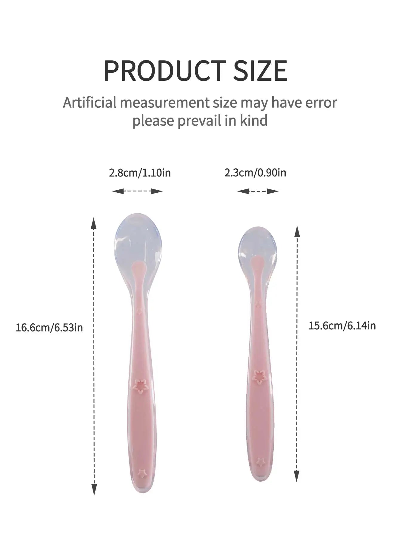 9 Colors Baby Silicone Spoon Learning Spoon Star Pattern Large Small Spoon Set Soft Silicone Feeding Spoon Training Baby Reborn - Thrive & Baby