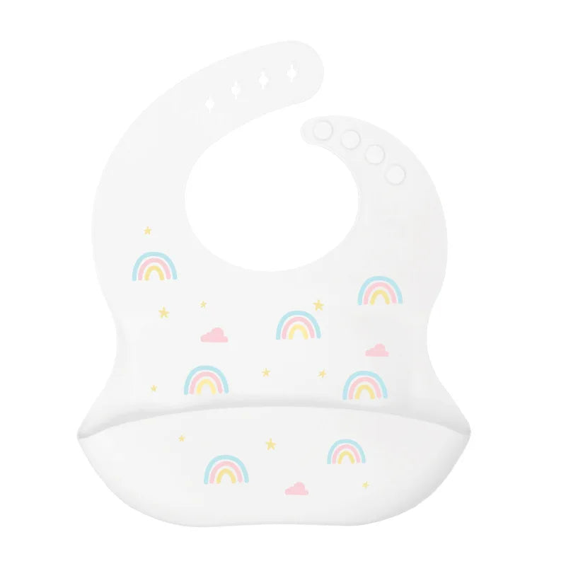 Baby Silicone Bib Waterproof Infant Bibs Fashionable Newborn Feeding Cloth Toddle Bibs Adjustable Saliva Towel For Boys Girls - Thrive & Baby