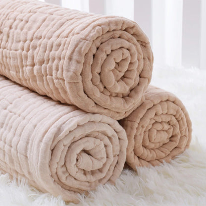 Organic Cotton Blanket Newborn Baby Stuff Muslin Swaddle Wrap  Bedding Receiving Blankets Soft 6 Layer Gauze Sleeping Bath Towel - Thrive & Baby