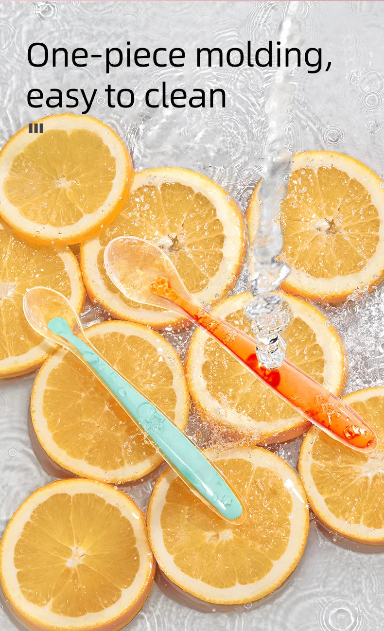 9 Colors Baby Silicone Spoon Learning Spoon Star Pattern Large Small Spoon Set Soft Silicone Feeding Spoon Training Baby Reborn - Thrive & Baby