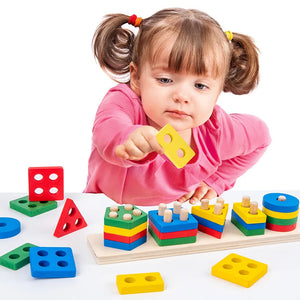 Montessori Shape Sorting Blocks - Thrive & Baby