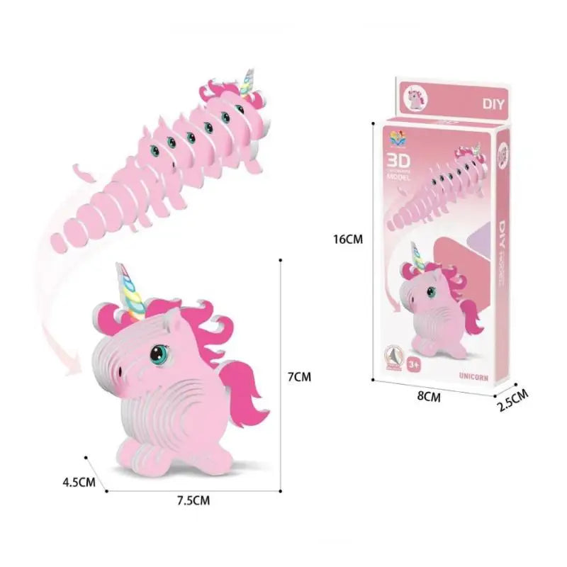 Montessori Educational Toy Set, DIY 3D Paper Model Assembly Animal Puzzle, Exciting Learning Play for Boys and Girls - Thrive & Baby