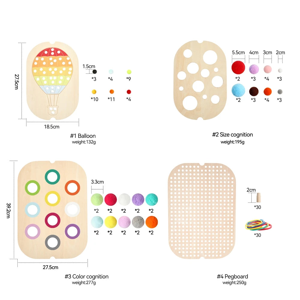 Montessori Sensory Tray Board Game,Early Educational Toys for Children Fine Motor skill Training Toys Sort Sensory Baby Toy Gift - Thrive & Baby