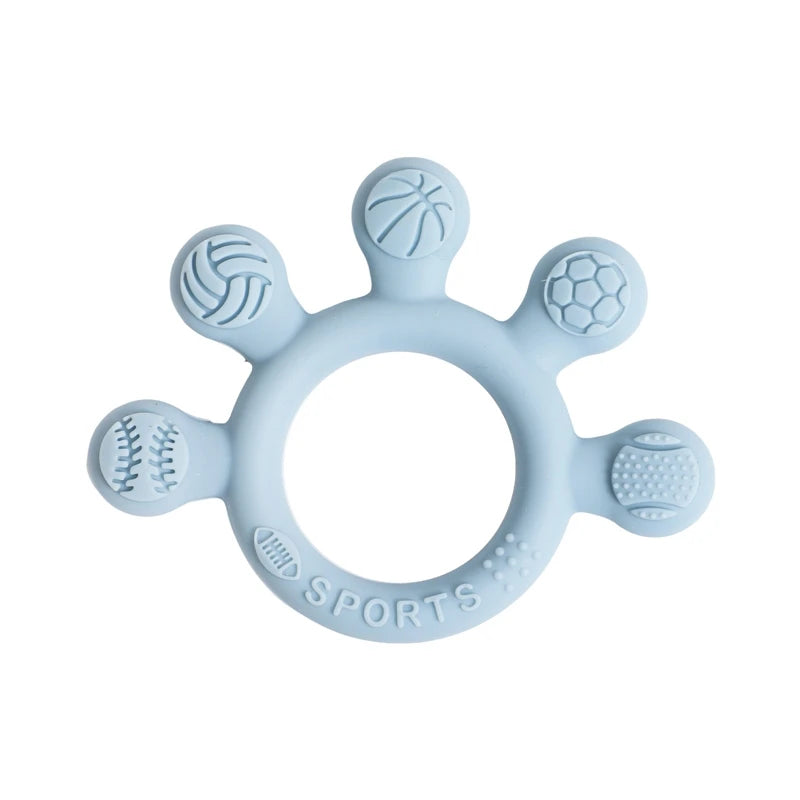 1pc Silicone Teether Baby 0 12 Months Teething Toys Teether Ring Silicone Baby Teether Toys for Toddler BPA Free Baby Toys Gifts - Thrive & Baby