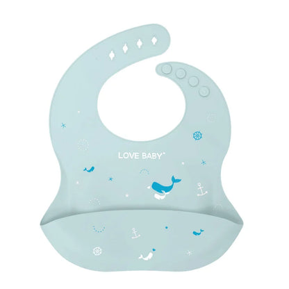 Baby Silicone Bib Waterproof Infant Bibs Fashionable Newborn Feeding Cloth Toddle Bibs Adjustable Saliva Towel For Boys Girls - Thrive & Baby