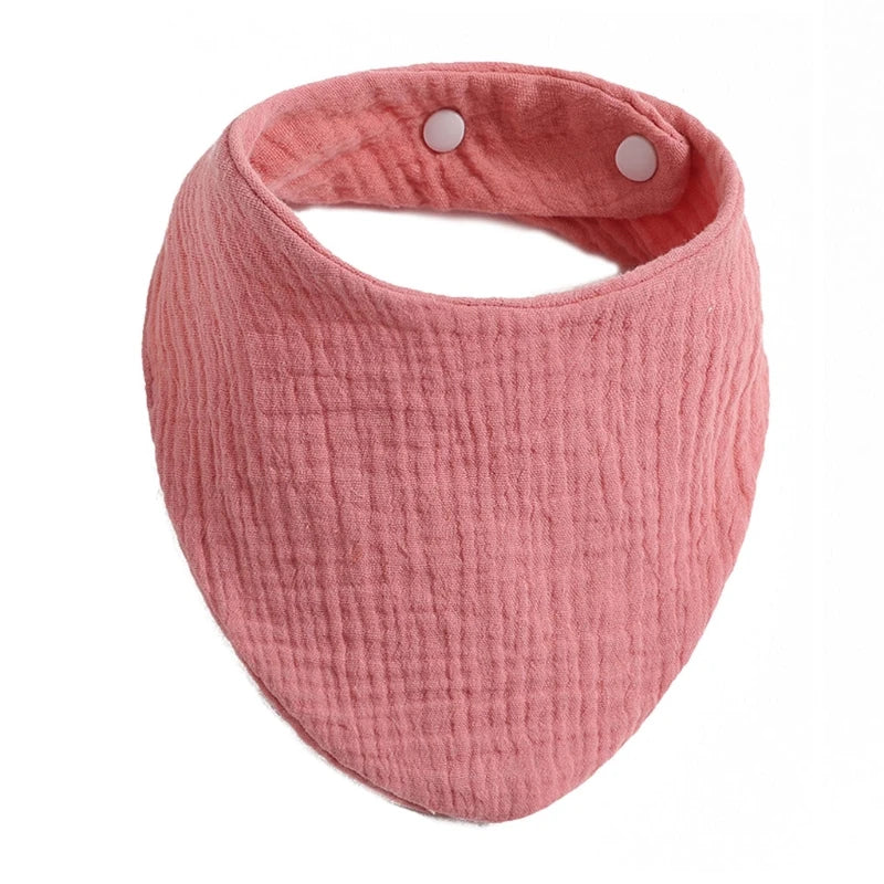 Baby Bibs Organic Cotton Muslin Scarf Burp with for Triangle Gauze Water Absorb Bandana for Boys Girls - Thrive & Baby