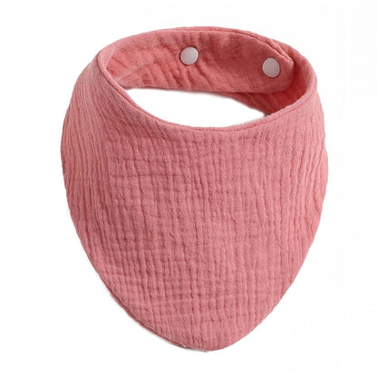 Baby Bibs Organic Cotton Muslin Scarf Burp with for Triangle Gauze Water Absorb Bandana for Boys Girls - Thrive & Baby
