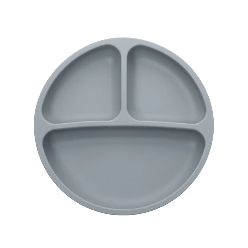 Baby Silicone Suction Cup Bowl Cute Bear Design Macaron Color 100% Food Grade Silicone BPA Free Double plate design for meals - Thrive & Baby