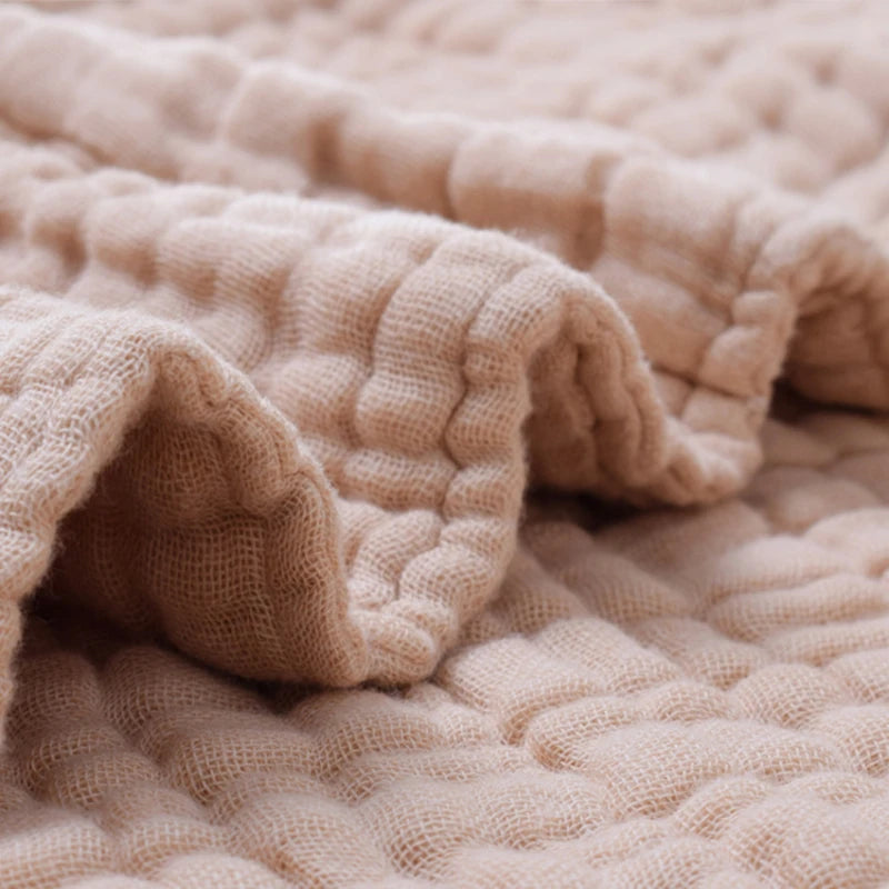 Organic Cotton Blanket Newborn Baby Stuff Muslin Swaddle Wrap  Bedding Receiving Blankets Soft 6 Layer Gauze Sleeping Bath Towel - Thrive & Baby