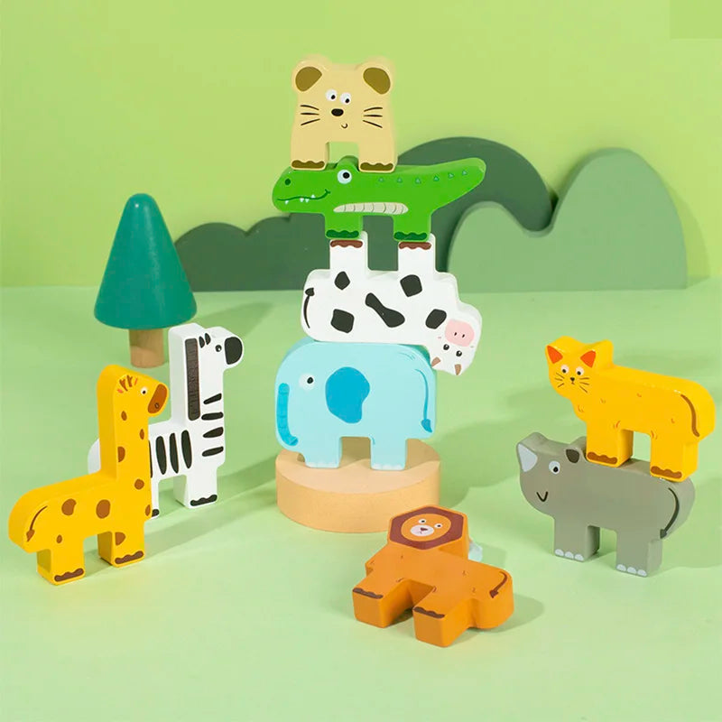 Wooden Animal Stacking Toy - Thrive & Baby