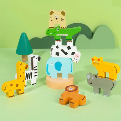 Wooden Animal Stacking Toy - Thrive & Baby