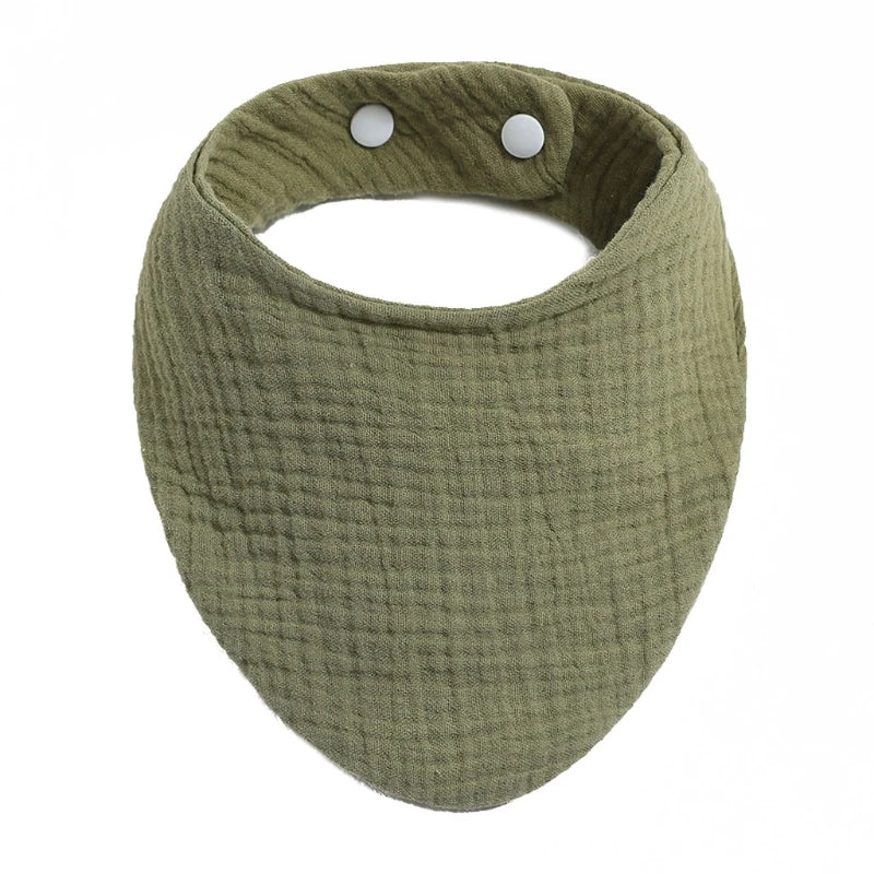 Baby Bibs Organic Cotton Muslin Scarf Burp with for Triangle Gauze Water Absorb Bandana for Boys Girls - Thrive & Baby