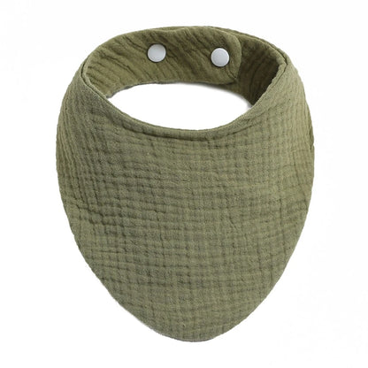 Baby Bibs Organic Cotton Muslin Scarf Burp with for Triangle Gauze Water Absorb Bandana for Boys Girls - Thrive & Baby