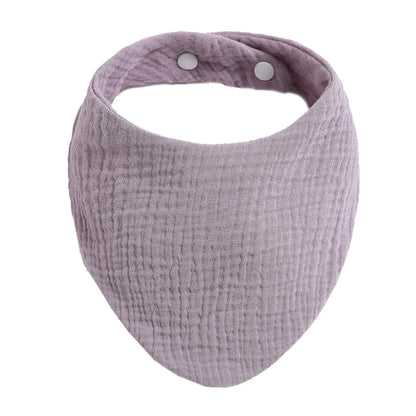 Baby Bibs Organic Cotton Muslin Scarf Burp with for Triangle Gauze Water Absorb Bandana for Boys Girls - Thrive & Baby