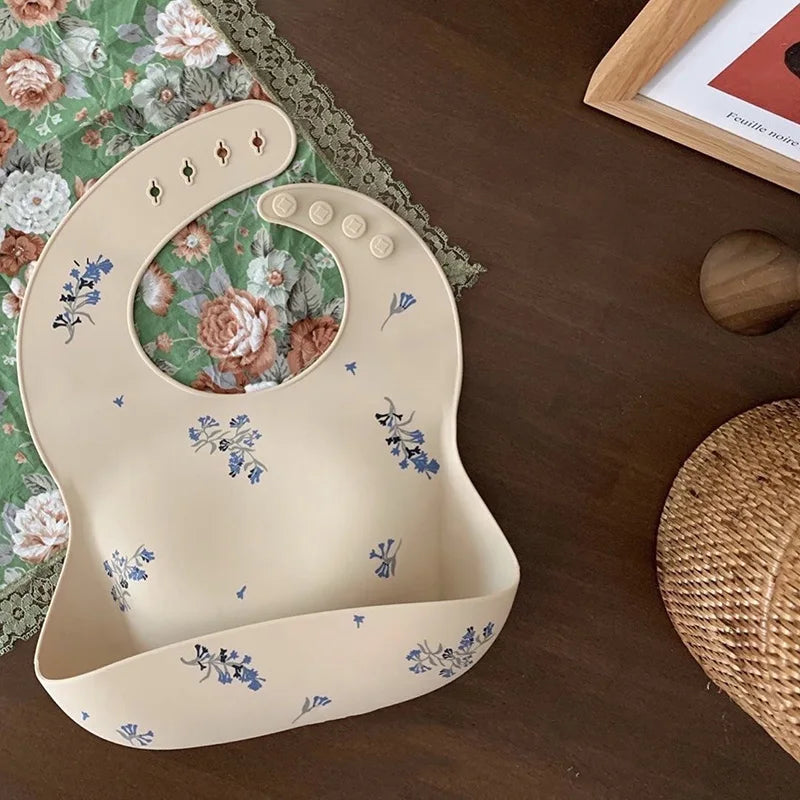 Baby Silicone Bib Waterproof Infant Bibs Fashionable Newborn Feeding Cloth Toddle Bibs Adjustable Saliva Towel For Boys Girls - Thrive & Baby