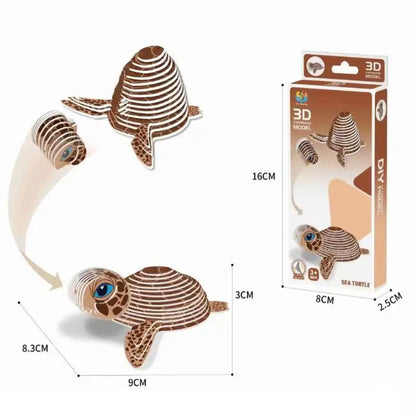Montessori Educational Toy Set, DIY 3D Paper Model Assembly Animal Puzzle, Exciting Learning Play for Boys and Girls - Thrive & Baby