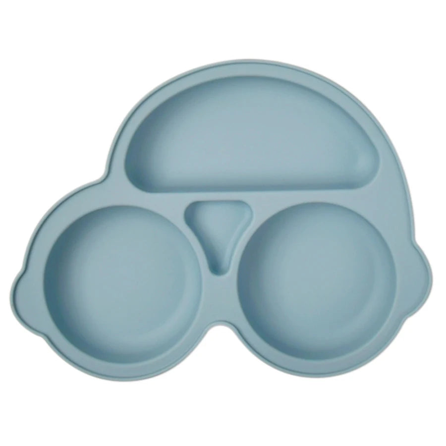 Baby Silicone Suction Cup Bowl Cute Bear Design Macaron Color 100% Food Grade Silicone BPA Free Double plate design for meals - Thrive & Baby