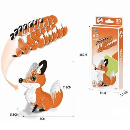 Montessori Educational Toy Set, DIY 3D Paper Model Assembly Animal Puzzle, Exciting Learning Play for Boys and Girls - Thrive & Baby