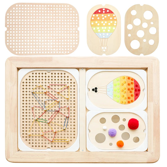 Montessori Sensory Table for Child Wooden Children Sensory Tray Baby Early Education Toys Learning Fine Movement Board Gift - Thrive & Baby