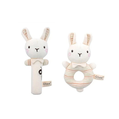Organic Cotton Hand Rattle Baby Soothing Toy Infant Baby Rattle Toy for Babies - Thrive & Baby