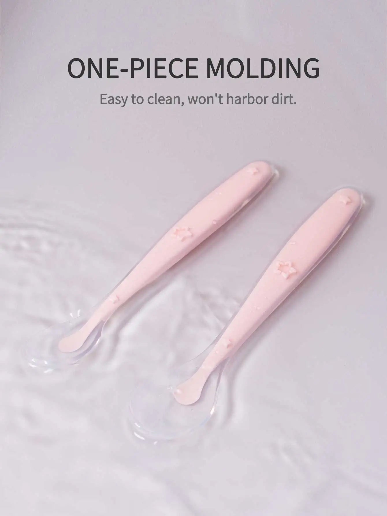 9 Colors Baby Silicone Spoon Learning Spoon Star Pattern Large Small Spoon Set Soft Silicone Feeding Spoon Training Baby Reborn - Thrive & Baby
