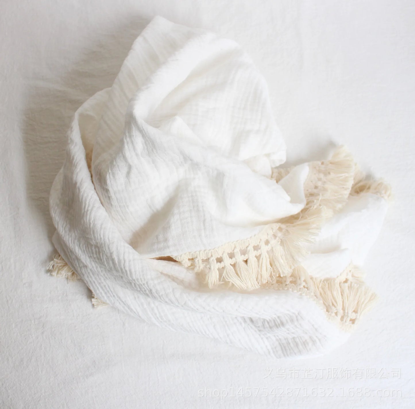 Organic Baby Blankets Muslin Swaddle For Newborn Fringe Double Layer Cotton Summer Blanket Bed Comforter Infant Baby Stuff Bebe - Thrive & Baby