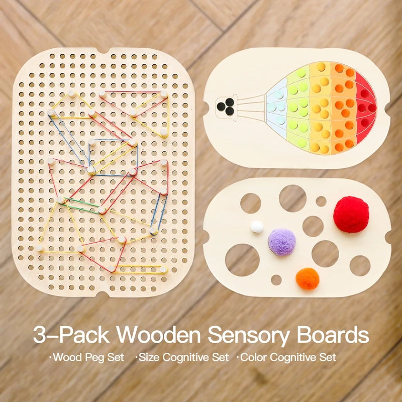 Montessori Sensory Table for Child Wooden Children Sensory Tray Baby Early Education Toys Learning Fine Movement Board Gift - Thrive & Baby