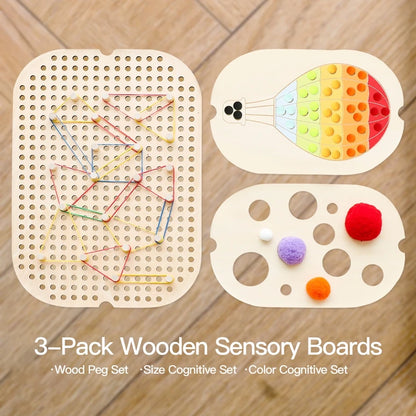Montessori Sensory Table for Child Wooden Children Sensory Tray Baby Early Education Toys Learning Fine Movement Board Gift - Thrive & Baby