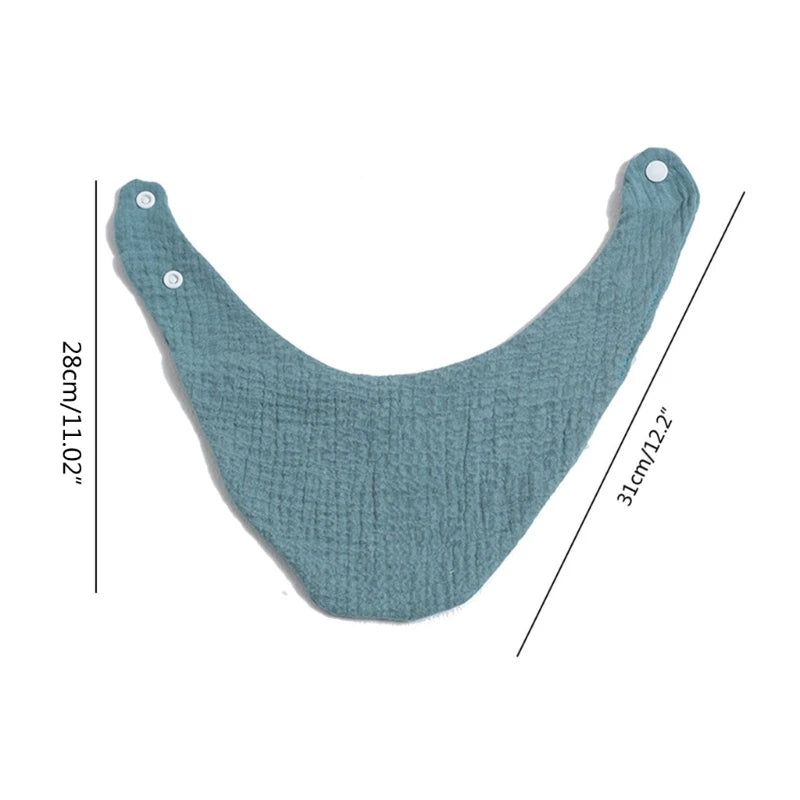 Baby Bibs Organic Cotton Muslin Scarf Burp with for Triangle Gauze Water Absorb Bandana for Boys Girls - Thrive & Baby